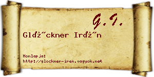 Glöckner Irén névjegykártya